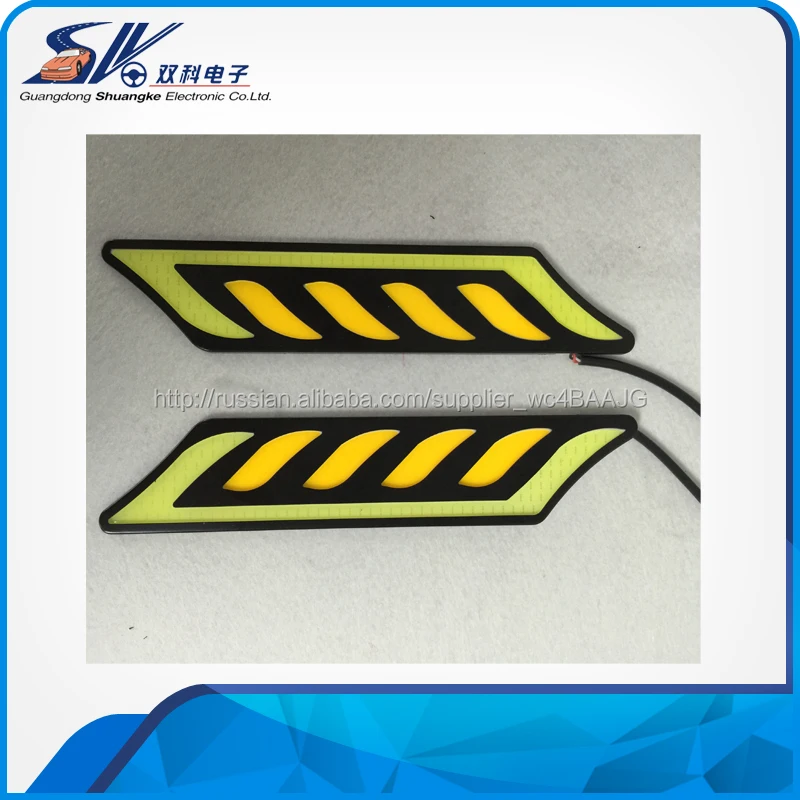 12 В светодиодными фарами дневного света с поворотом света COB из светодиодов DRL