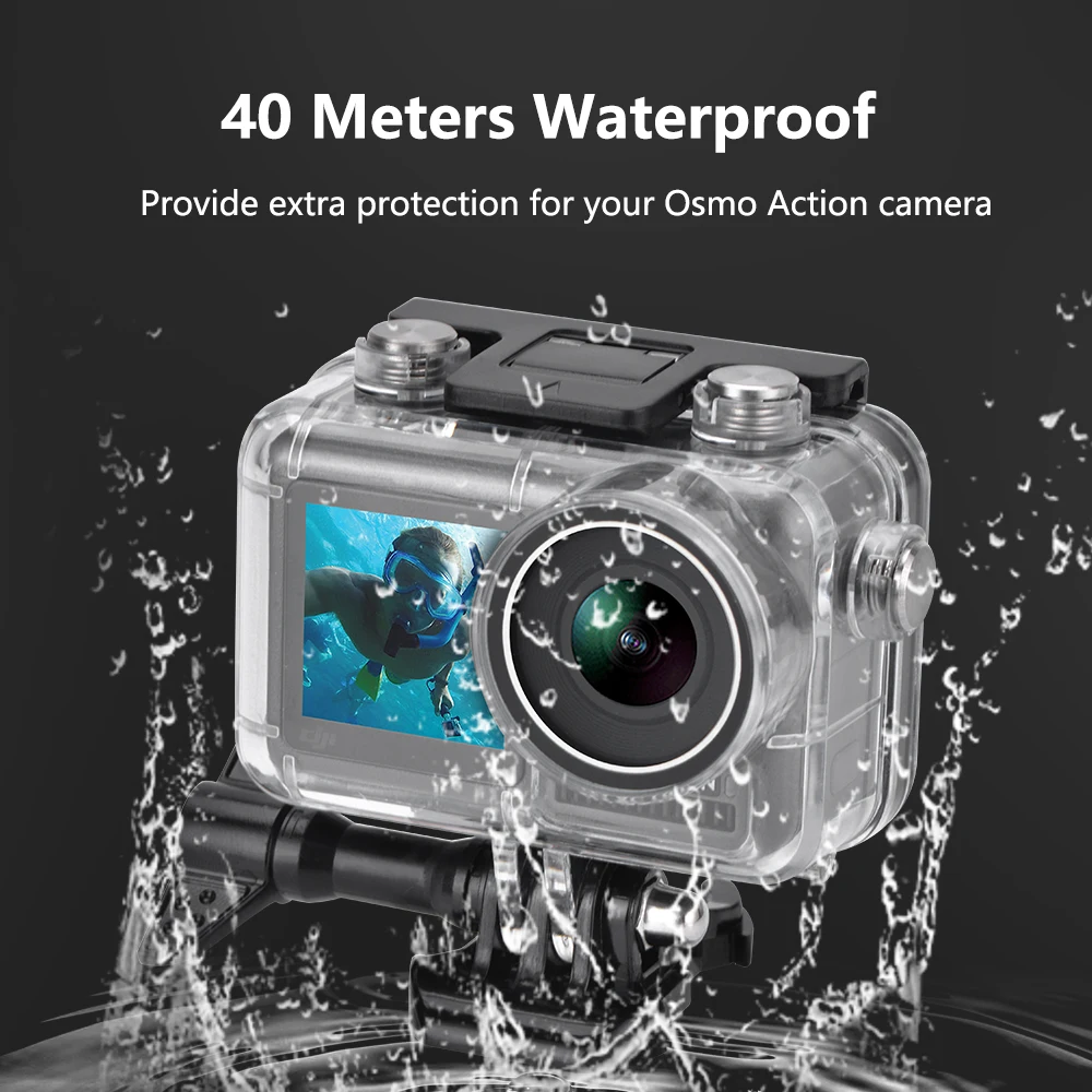  Водонепроницаемый корпус Kingma 40 м для экшн-камеры DJI OSMO с винтом и быстроразъемным