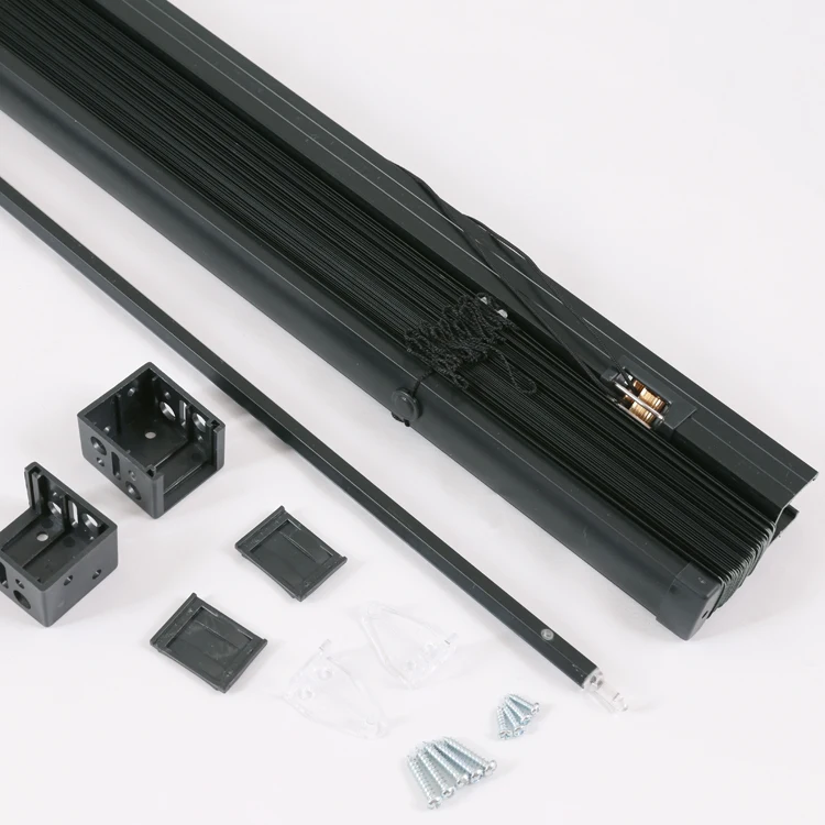 black color Aluminum Venetian Blinds 25MM Slat width wand adjust the light