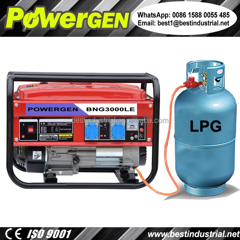 Лучший продавец! Портативный трехтопливный бензиновый/сжиженный природный газ POWERGEN для домашнего использования с воздушным охлаждением 2 кВт