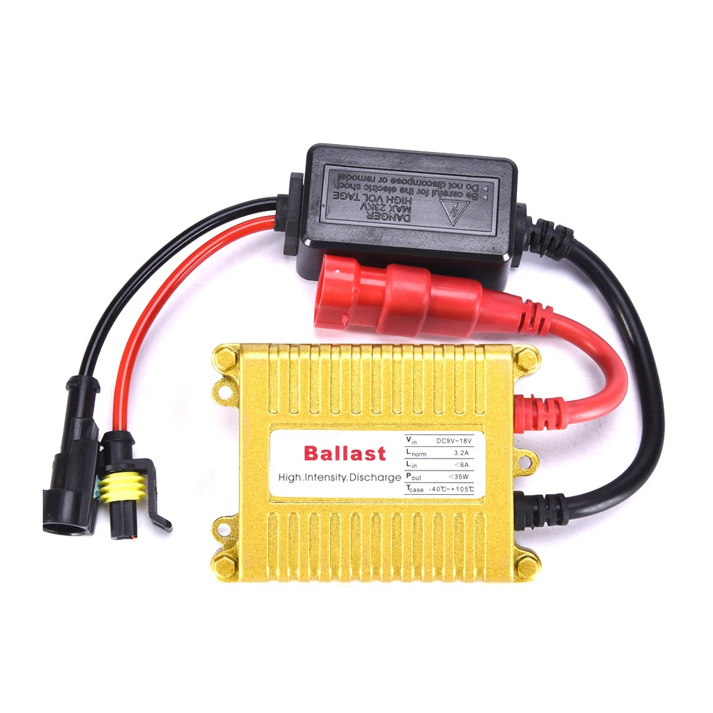 H3 H7 H11 H11B H4 Metal Base Xenon Bulb Slim Yellow Ballast Auto Car HID Xenon Light