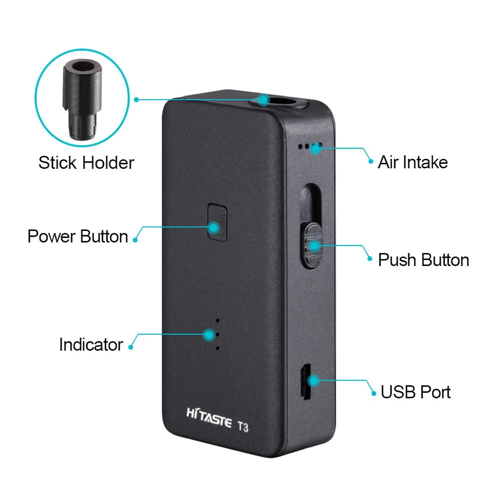 KC Certificate e cigarette Hitaste T3 Heat Without Burn tobacco heating kit for Tobacco Sticks