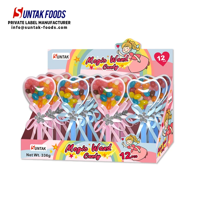Magic Wand Candy Princess Heart Stick Jelly bean