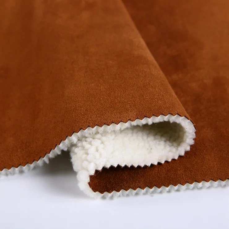 
 Interlock 100% полиэстер персиковая отделка двойная скрепленная флисовая замшевая ткань одежда  