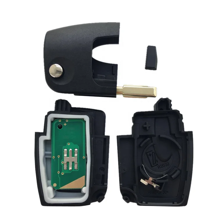 Car Smart Key 3 Button Flip Remote Key 433 MHz 4D60 Chip FO21 Blade For Ford Car Key