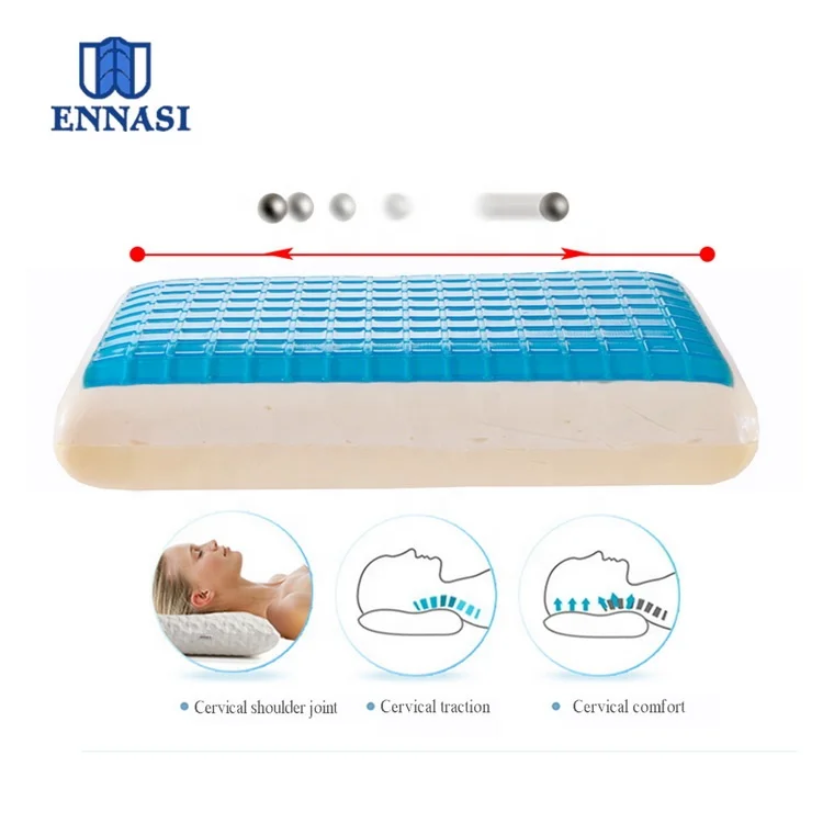 Soft Cool Silicone Memory Foam Cooling Gel Pillow for Good Sleep in Hot Summer