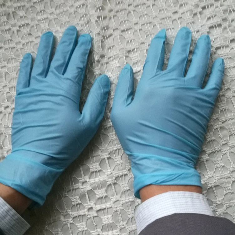 Одноразовые порошок бесплатно стерильные медицинские низкой цене пользовательские нитриловые перчатки с принтом с логотипом