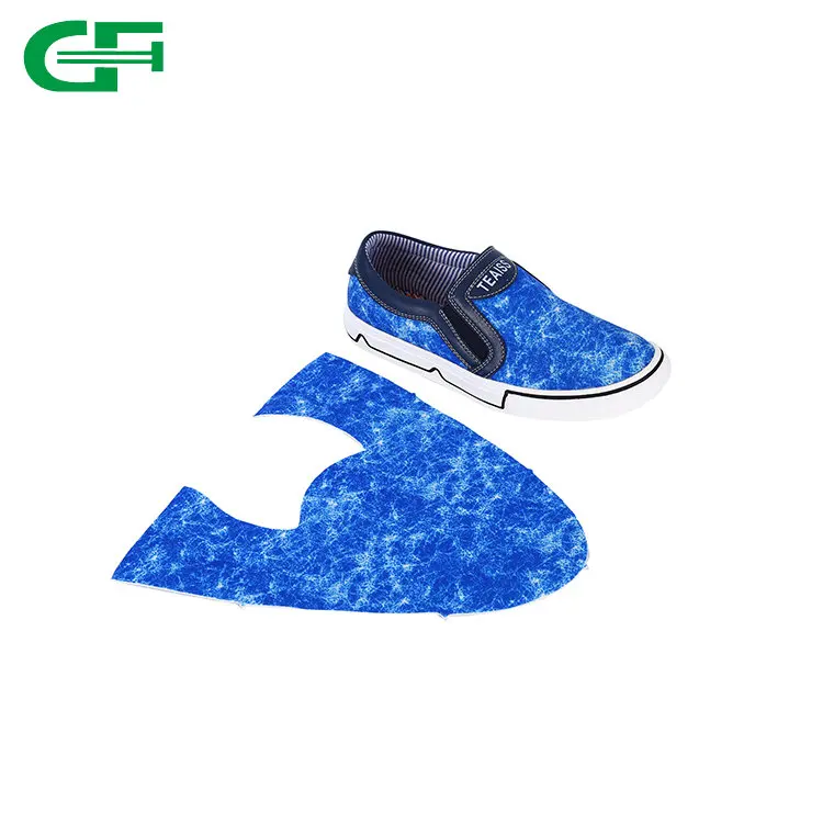 Factory Supply Fashion Blue Non Woven Upper Fabric for Shoes Making Material