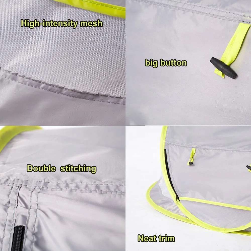 Portable Pop Up Baby Beach Tent UPF 50+Sun Shelter Infant Mosquito Net and Sunshade for Baby Crib Travel Bed with 2 plastic pegs