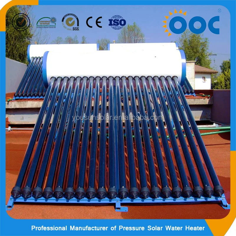 Высокое Качество Системы Бассейн Compact Pressure Solar Water Heater With Heat Pipe