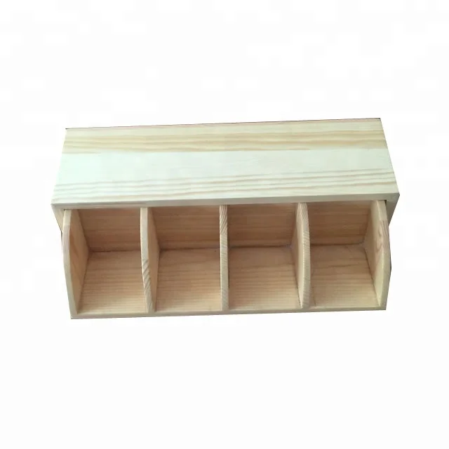 Fancy shape hot sale pine wod wooden tea box for sale