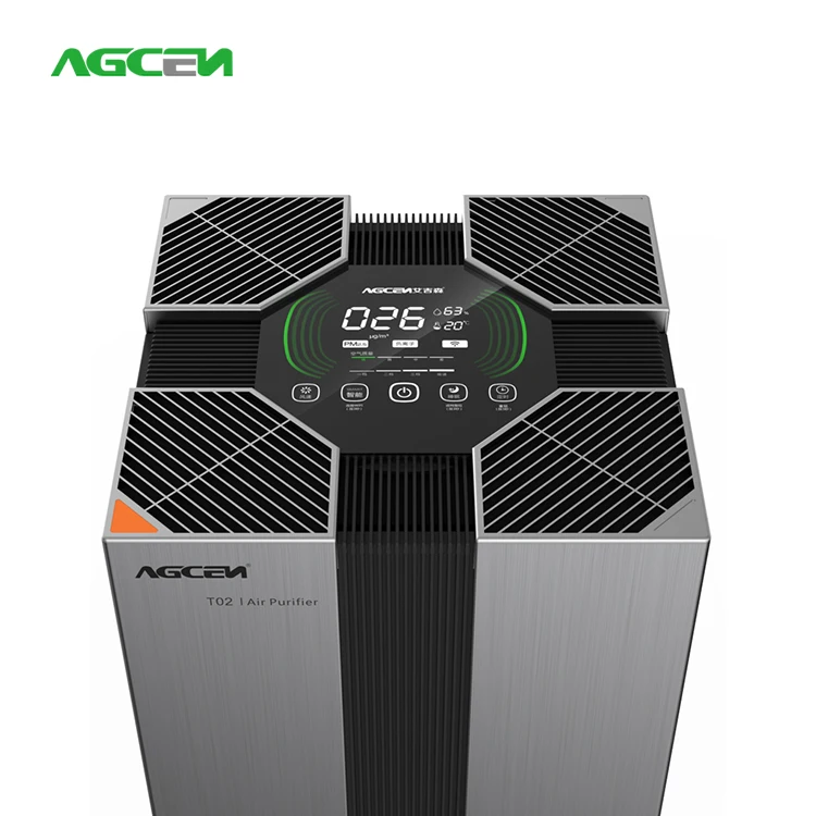 Agcen 2019 negative ion air cleaner true hepa carbon filter CADR 700 air purifier for Office