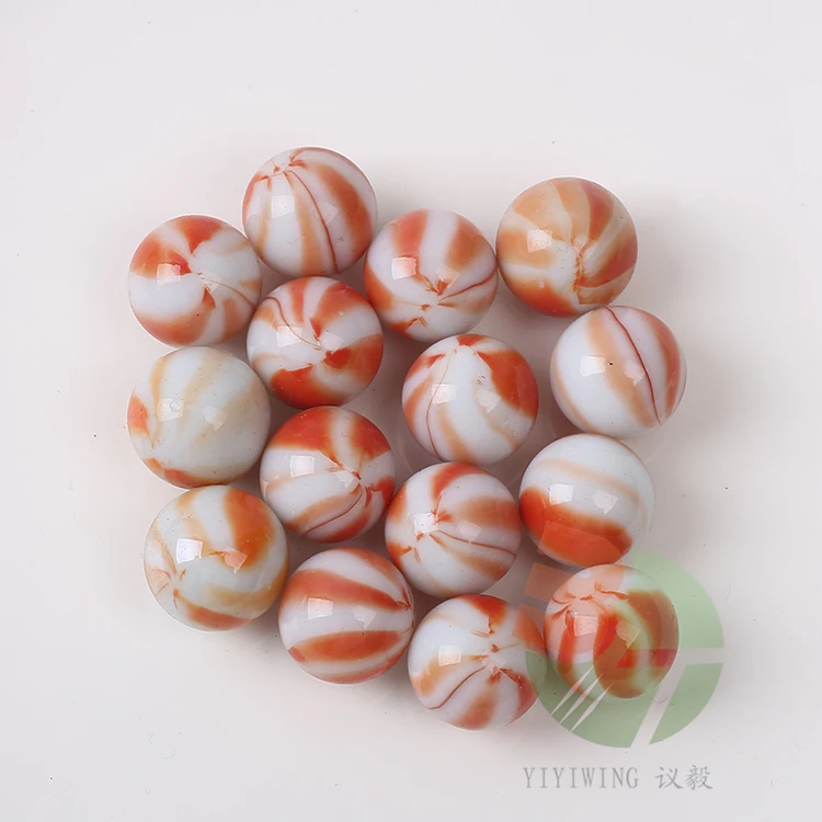 100pcs 16mm white creams ceramics red  flower colour solid glass balls  1.6cm cheap wholesale hot sale opaque glass marble ball