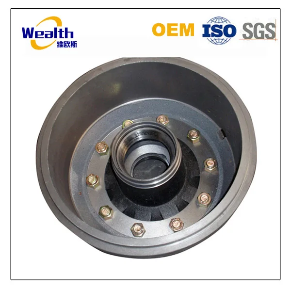 
Customized drawing ht25/G3000 grey cast iron brake drums 