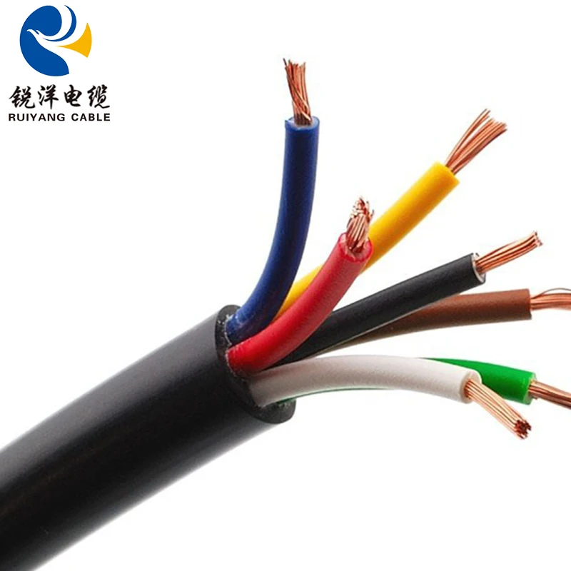 Ruiyang Group 5x2.5 mm2 Pvc Rvv Multi Core Flexible Power Cable