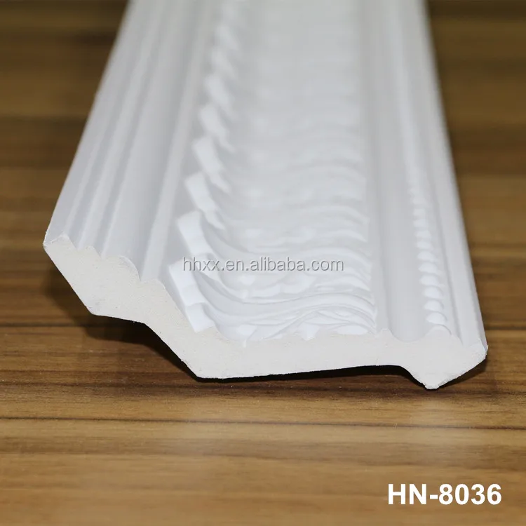 China ceiling corner molding polyurethane, hallway molding gold