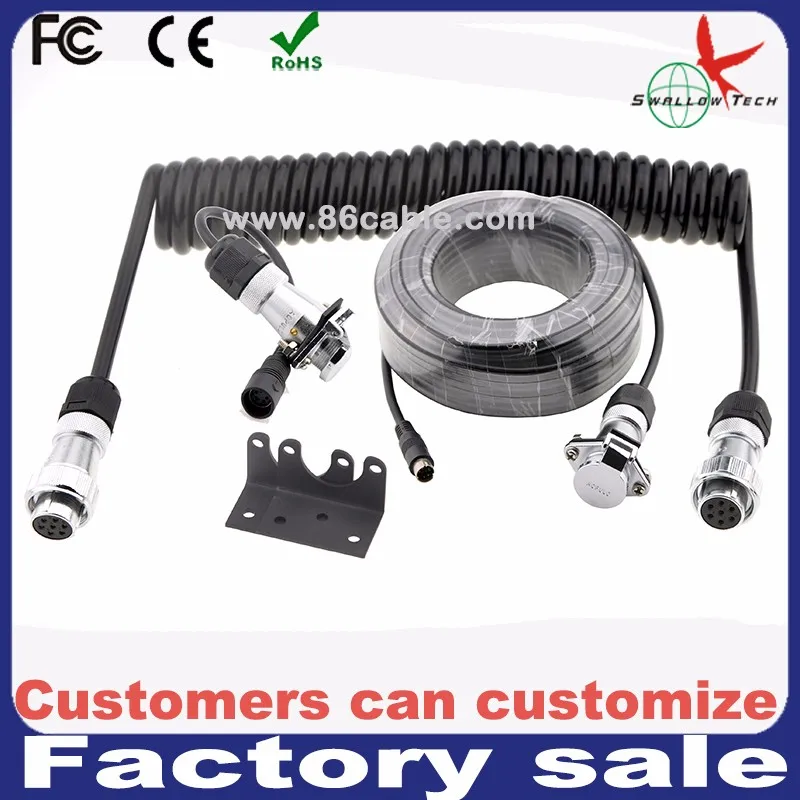 Водонепроницаемый кабель прицепа Трейлер части 7pin для 4PIN авиации зажигания