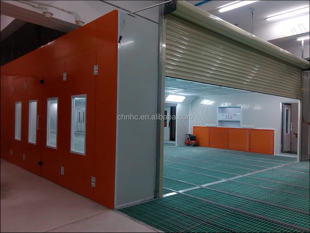 Hight quality ODM design spray paint booth line with rolling door