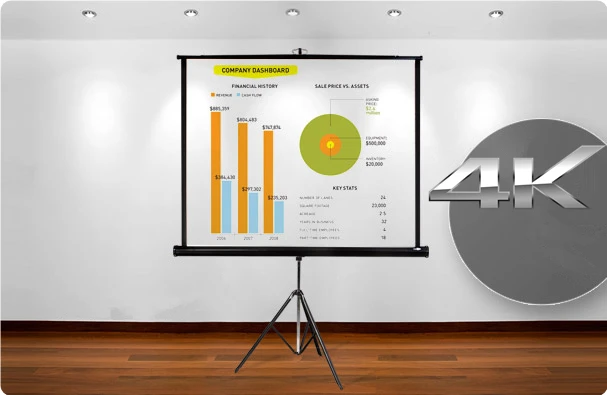 Telon завод 1:1 легко перемещать портативный штатив проекционный экран