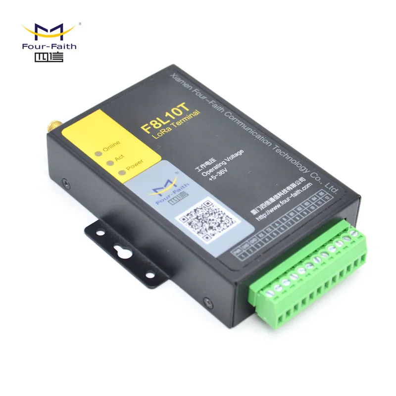 F8L10T LoRaWAN Terminal Frequency 920-923 with RS232/485 and digital I/O Support Modbus RTU for data transmission