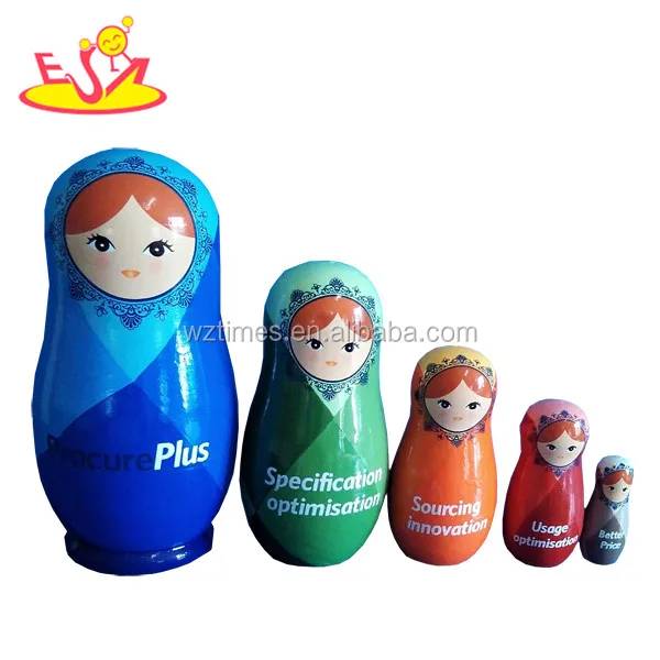 2023 Wooden Babushka Matryoshka Russian Doll for kids children W06D035
