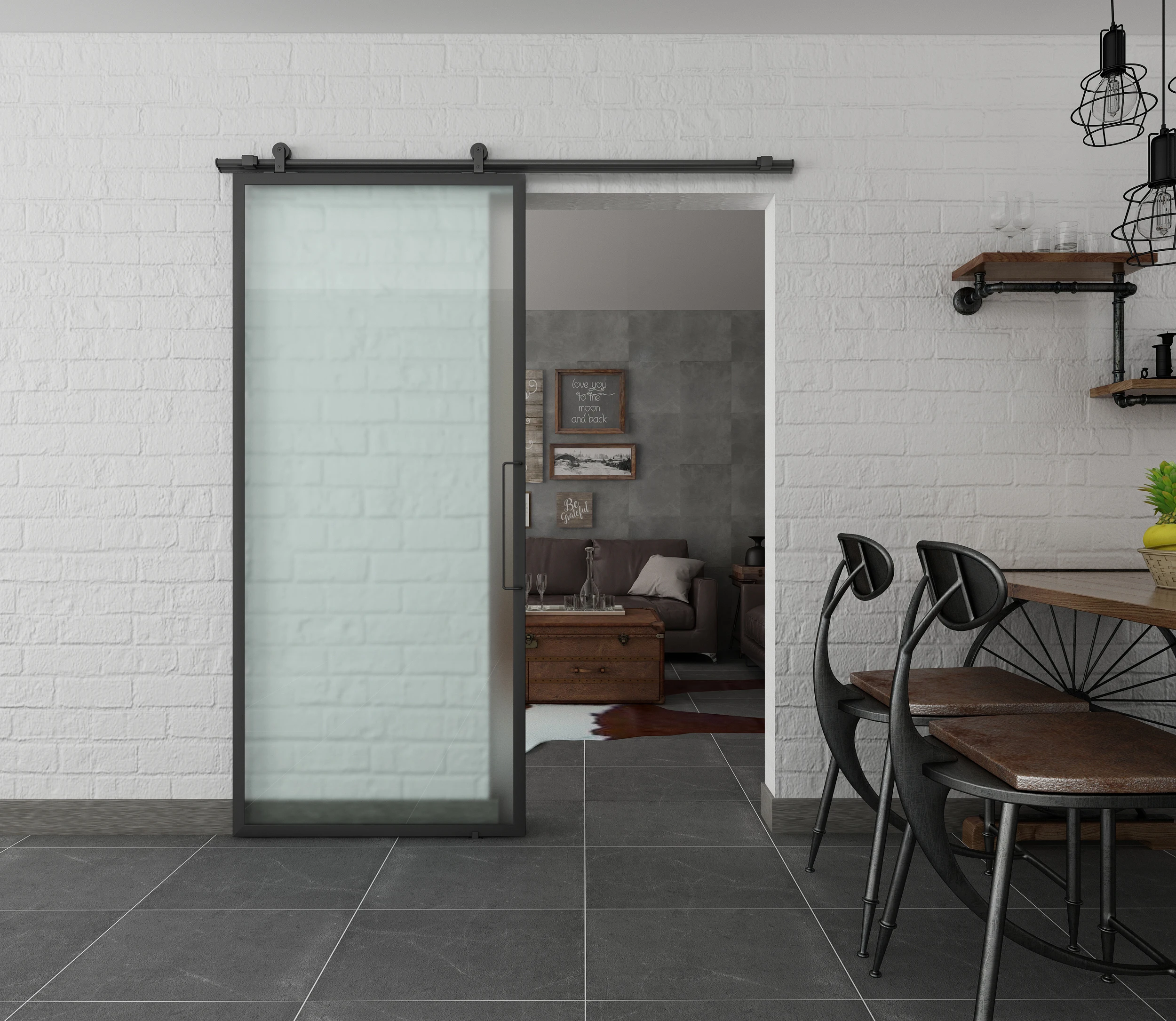 Internal Steel Frame Glass Door Panels,Black Steel Frame Glass Doors,Glass Barn Doors