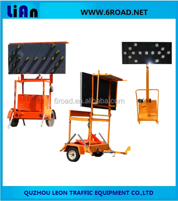 Mobile Solar LED Arrow Board Trailer, VMS trailer
