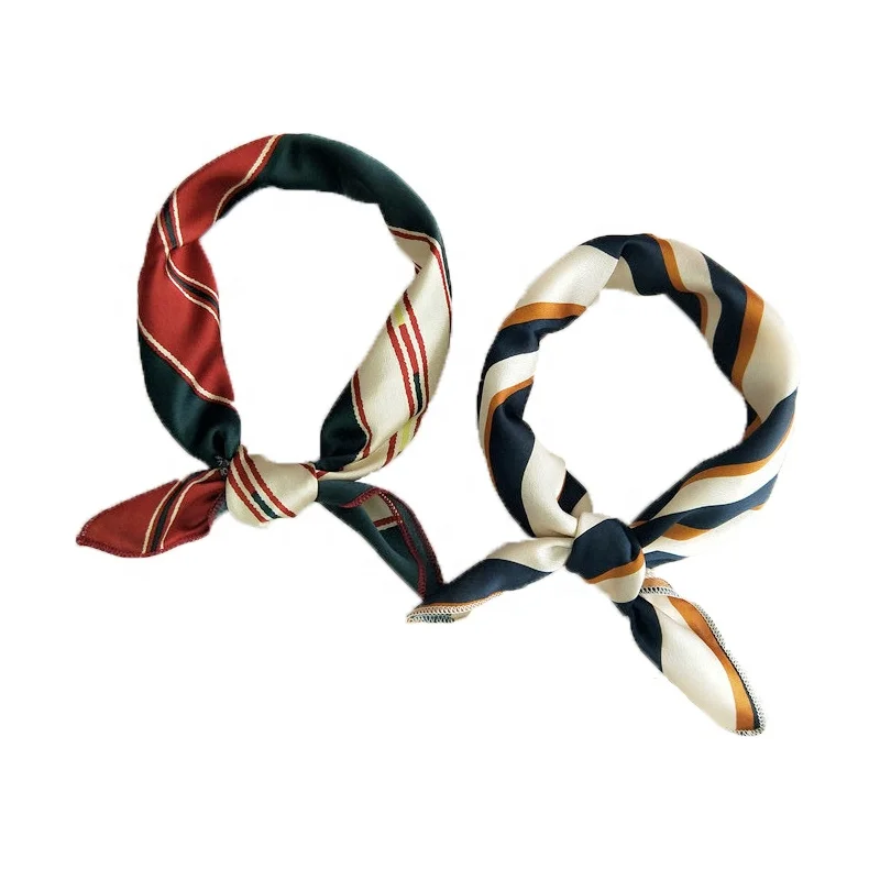 
Fashion Air Hostess Jewelry Silks And Satin Print Square Scarf Wholesale 