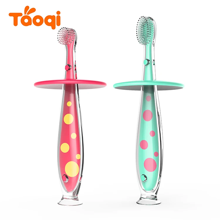 Patent Round Small Head Newborn Soft Silicone Baby Toothbrush