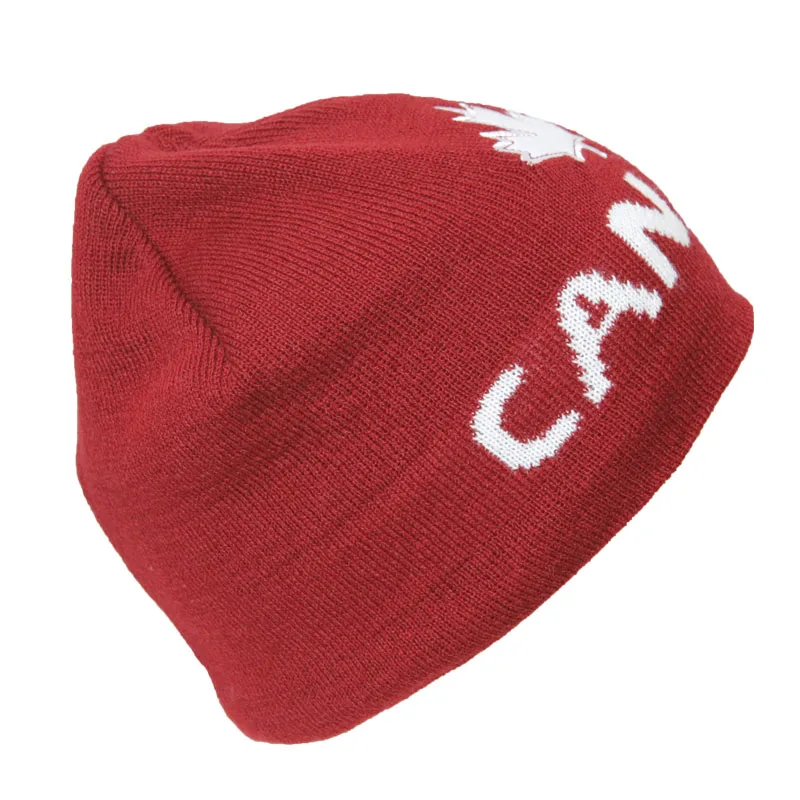 Jacquard Embroidery Canada Maple Leafs Beanie Hats