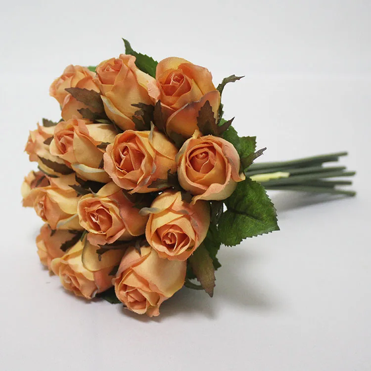 Wedding decorative flowers bouquet artificial rose bouquet silk rose bunch artificial flowers bunch preserved flower