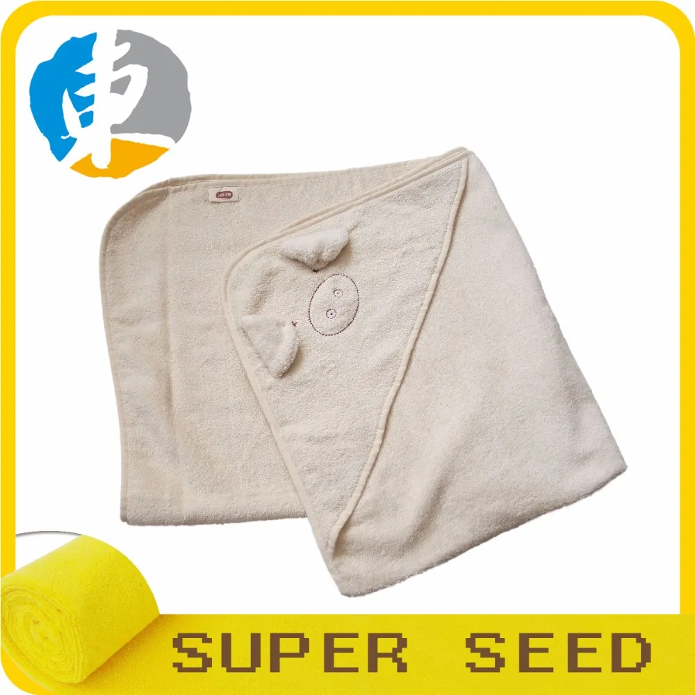 SuperSeed AB-1237 100 Cotton Custom logo Baby Hooded Towel