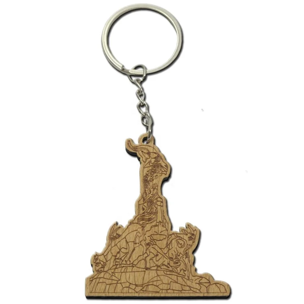 
Wholesale Blank Wood Key Chain Custom Logo Printed Engraving Wooden Keychain 