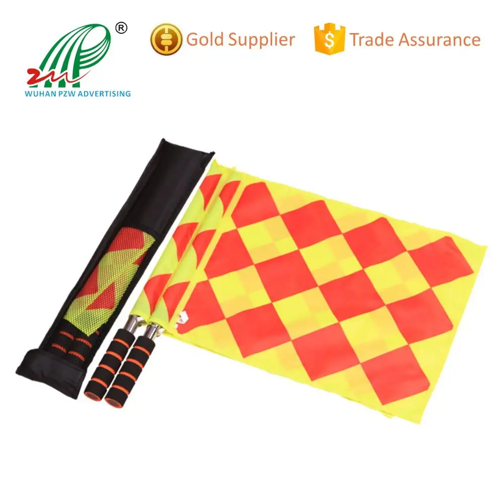 Football Soccer Gaelic Hockey Linesman Flags Hand Signal Referee Flag Kits Competition Flag
