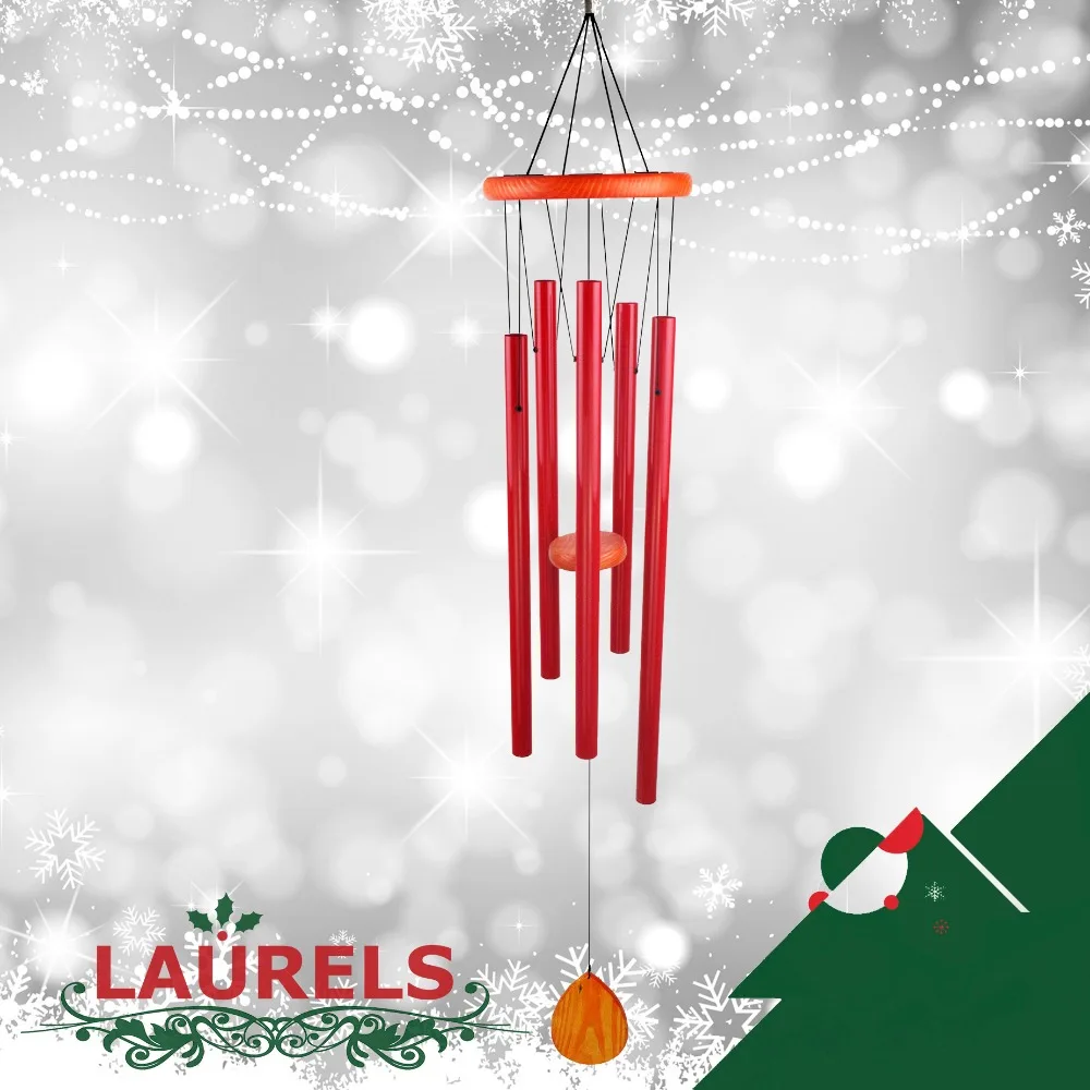 
40inches Christmas red wind chime for the birthday of the Jesus Christ indoor and outdoor decorating 