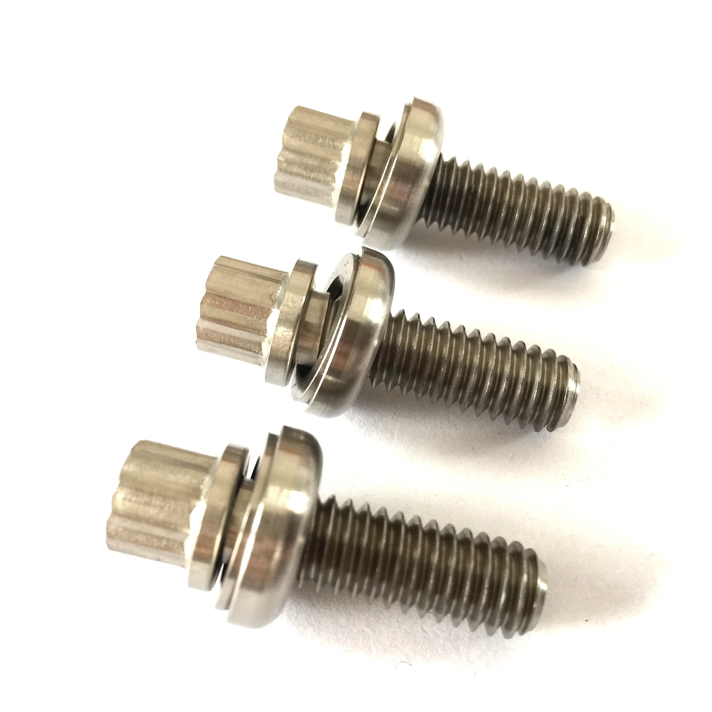5/16-18 12 Point Flange Head Titanium wheel rim Bolt