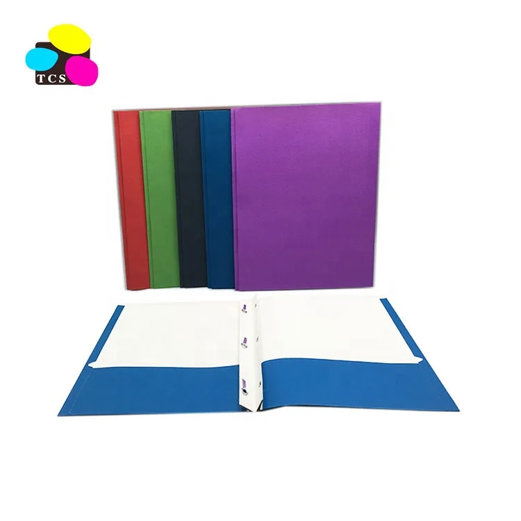 Kraft Paper File Folders, 2-Pocket, Assorted Colors, 100/Box