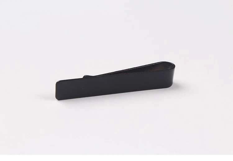 Custom Logo Men Tie Clip , Gold Silver and Black Classic Tie Bar