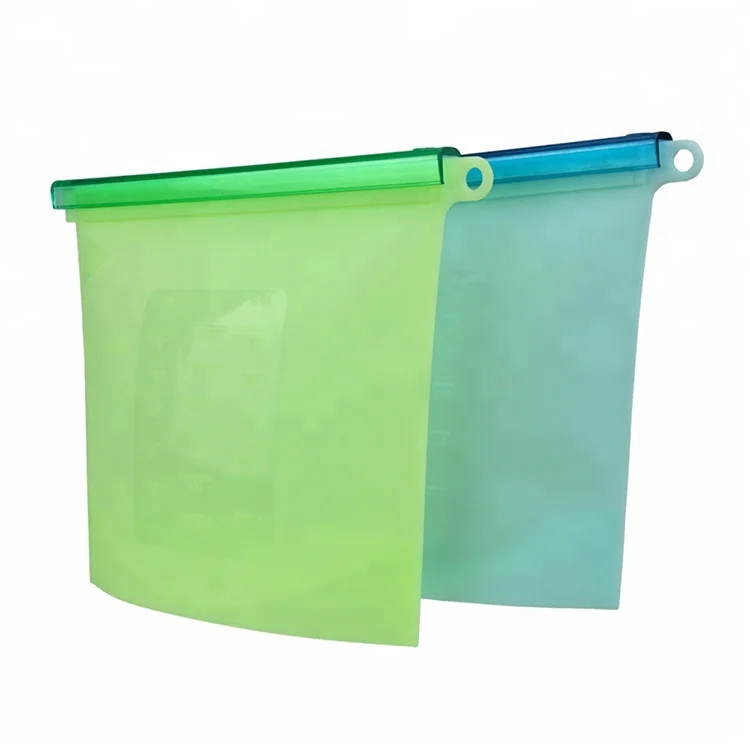 Wholesale durable waterproof sandwich reusable silicone ziplock bags for food
