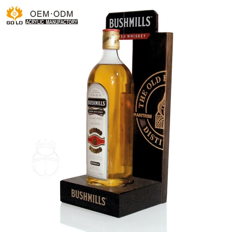 Wholesale Clear Custom Counter Top Led Light Wine Bottle Bar Shelf Led Light Display Stand