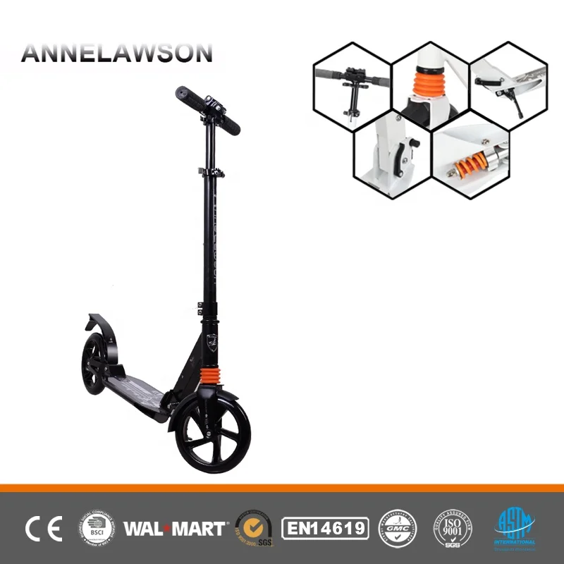 New Design High Quality Cheap Two Big Wheel Folding Foot Kick Scooter for Adult Manufacturer