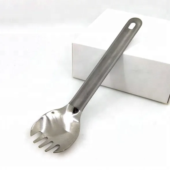 
Титановая ручка для пищевых продуктов spork с уличной посудой для кемпинга и пешего туризма 