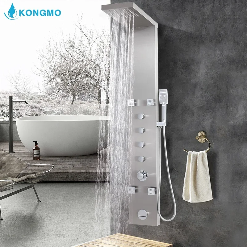  Настенная дождевая душевая панель из нержавеющей стали с режимом водопада