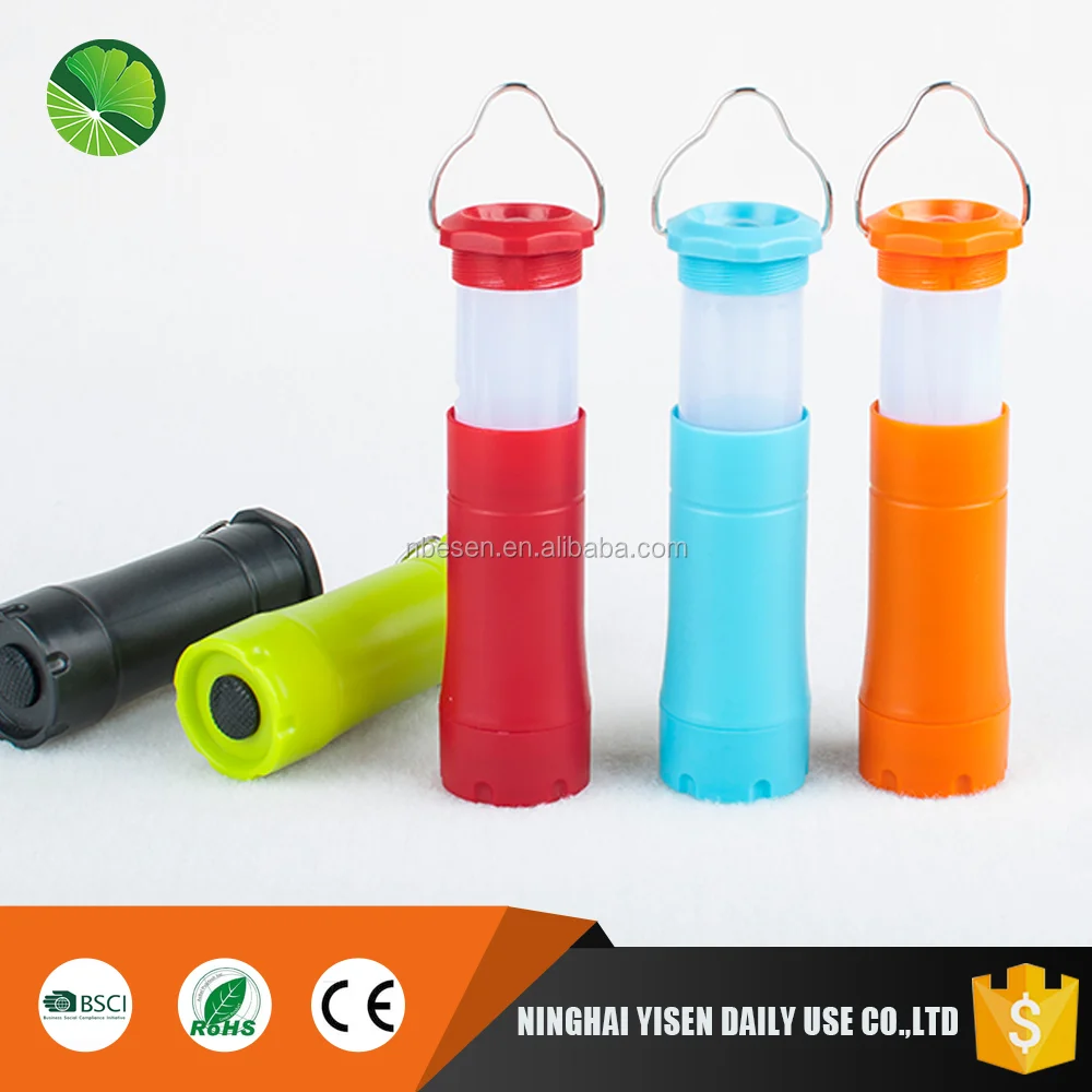 Colorful 1W stretch led camping lamp with flashlight tent lamp