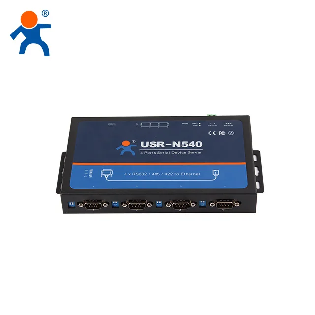 USR-N540 4 ports RS232 RS485 RS422 to Ethernet RJ45 Modbus RTU gateway Serial Device Servers with SSL/TSL MQTT