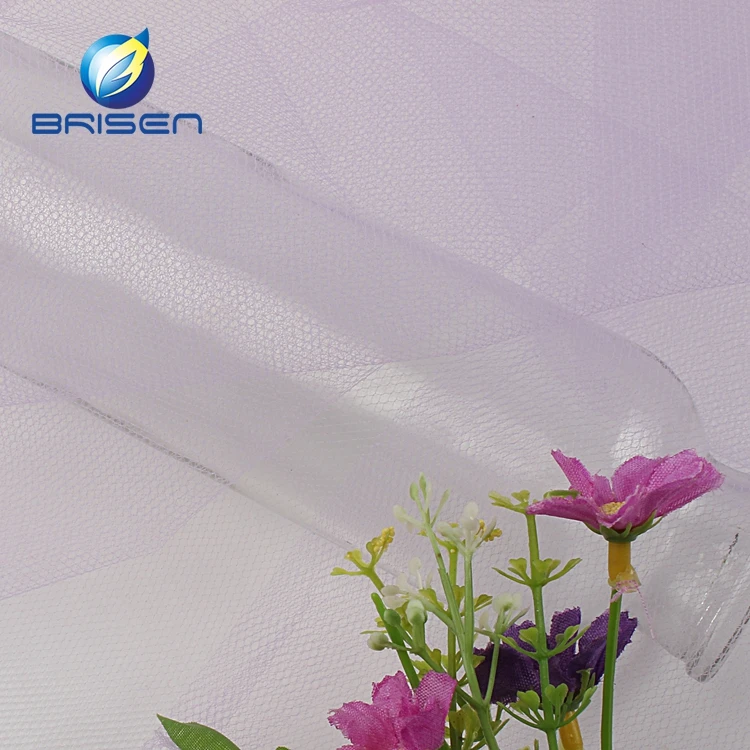 Polyester Tulle Pink Mesh Fabric For Wedding Toy Fabrics