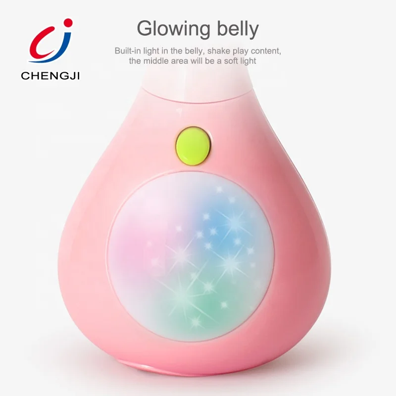 Educational plastic musical mini animal shape rattle toys for baby