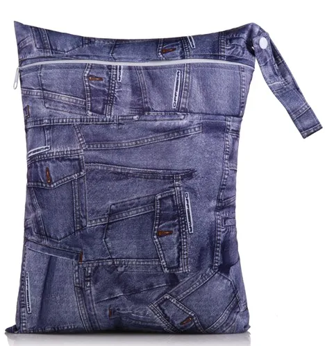 waterproof cloth diaper zipper wetbag nappy laundry bag baby travel bag