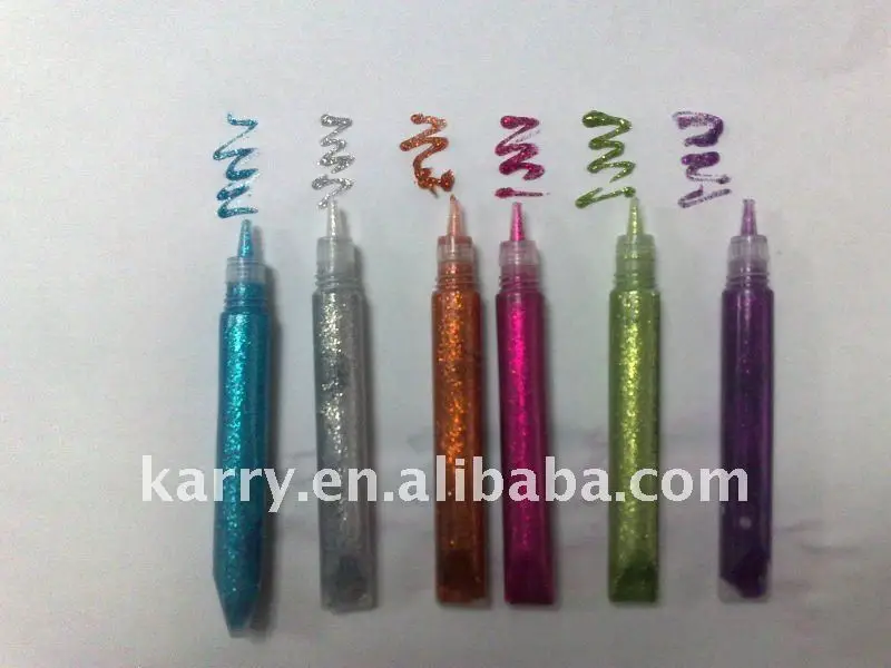 5 color 10MLStationery Non-toxic  Glitter Glue set  children handwork glue