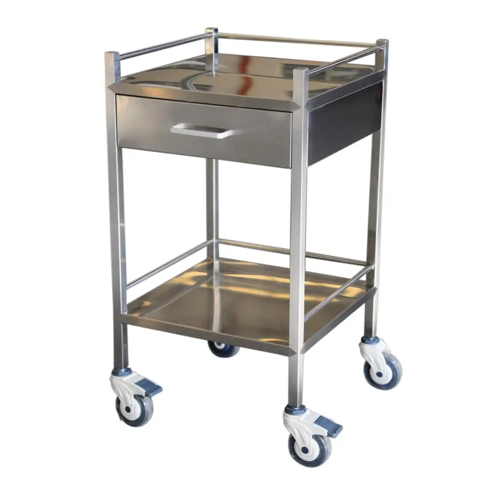 Hospital surgical Stainless Steel instrument trolley